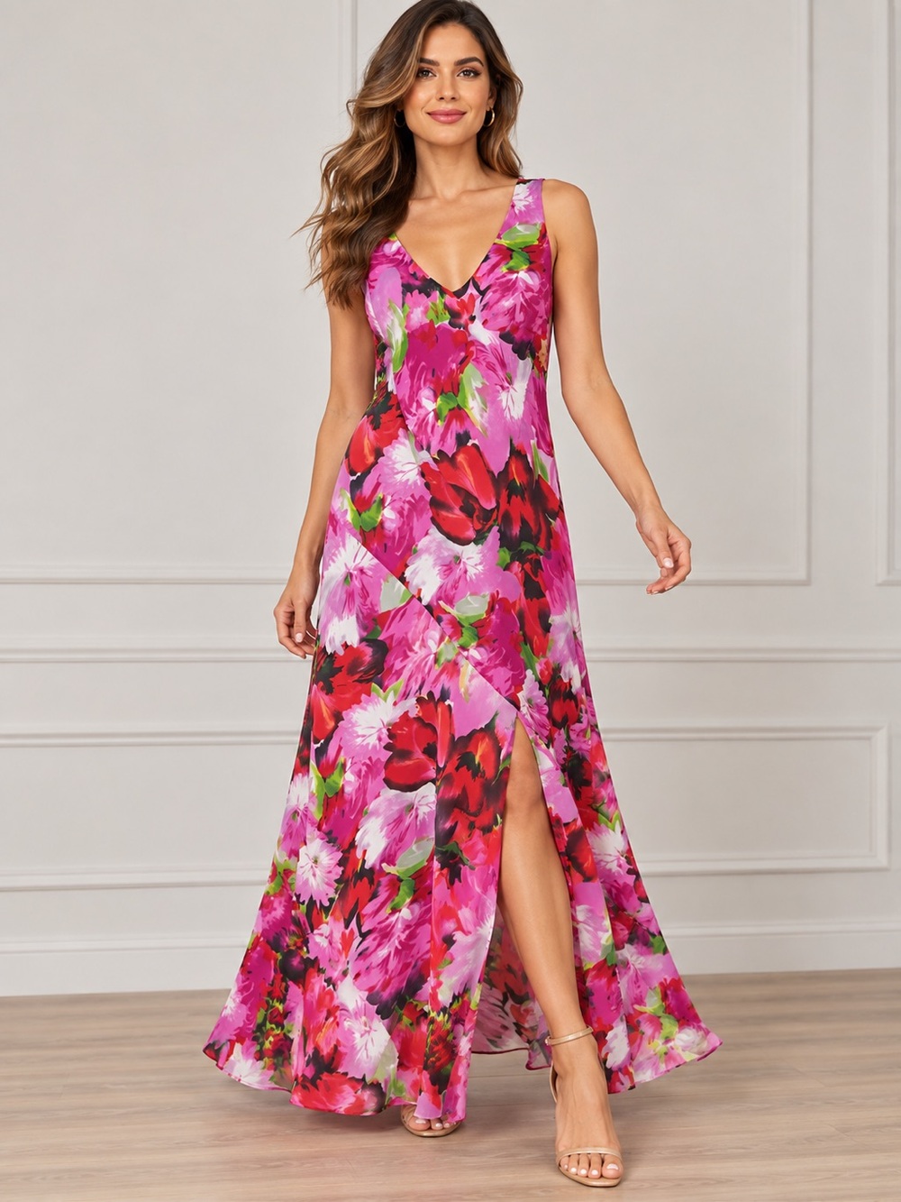 Tribal maxi floral dress.